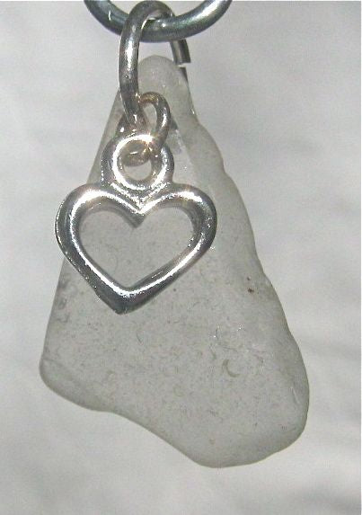 Charmed! Rhodium plate open heart earrings on hypoallergenic surgical –  SeaCycled Glass