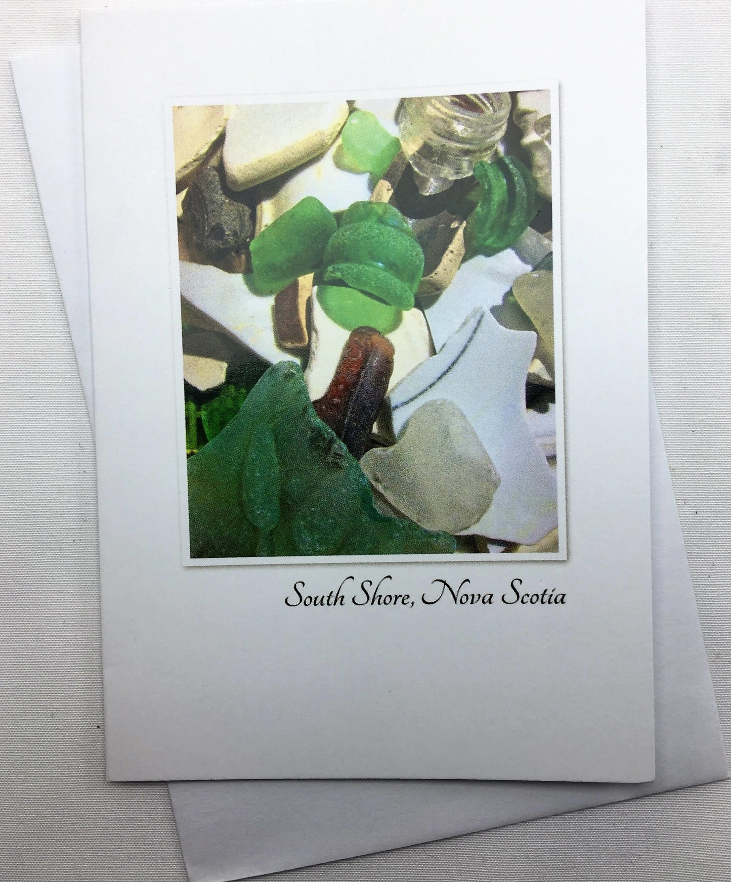 Set of 4 Note Cards - Nova Scotia and Northern California Sea Glass Collections (includes envelopes)