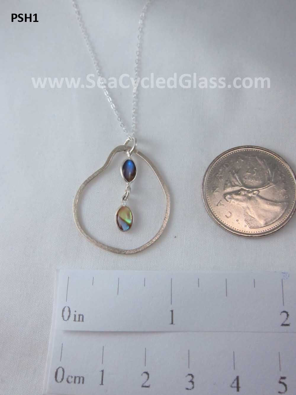 Sterling silver and pau shell pendant