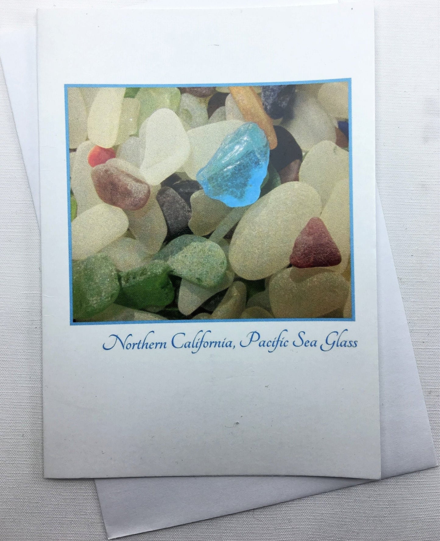 Note Card - Turquoise Sea Glass from Northern California (Individual Note Card with Envelope)