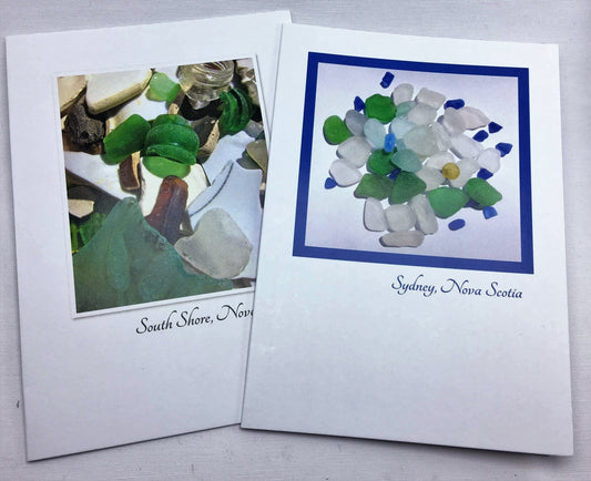Set of 2 Note Cards - Nova Scotia Sea Glass Collections (includes envelopes)