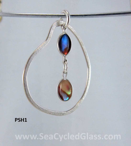 Sterling silver and pau shell pendant