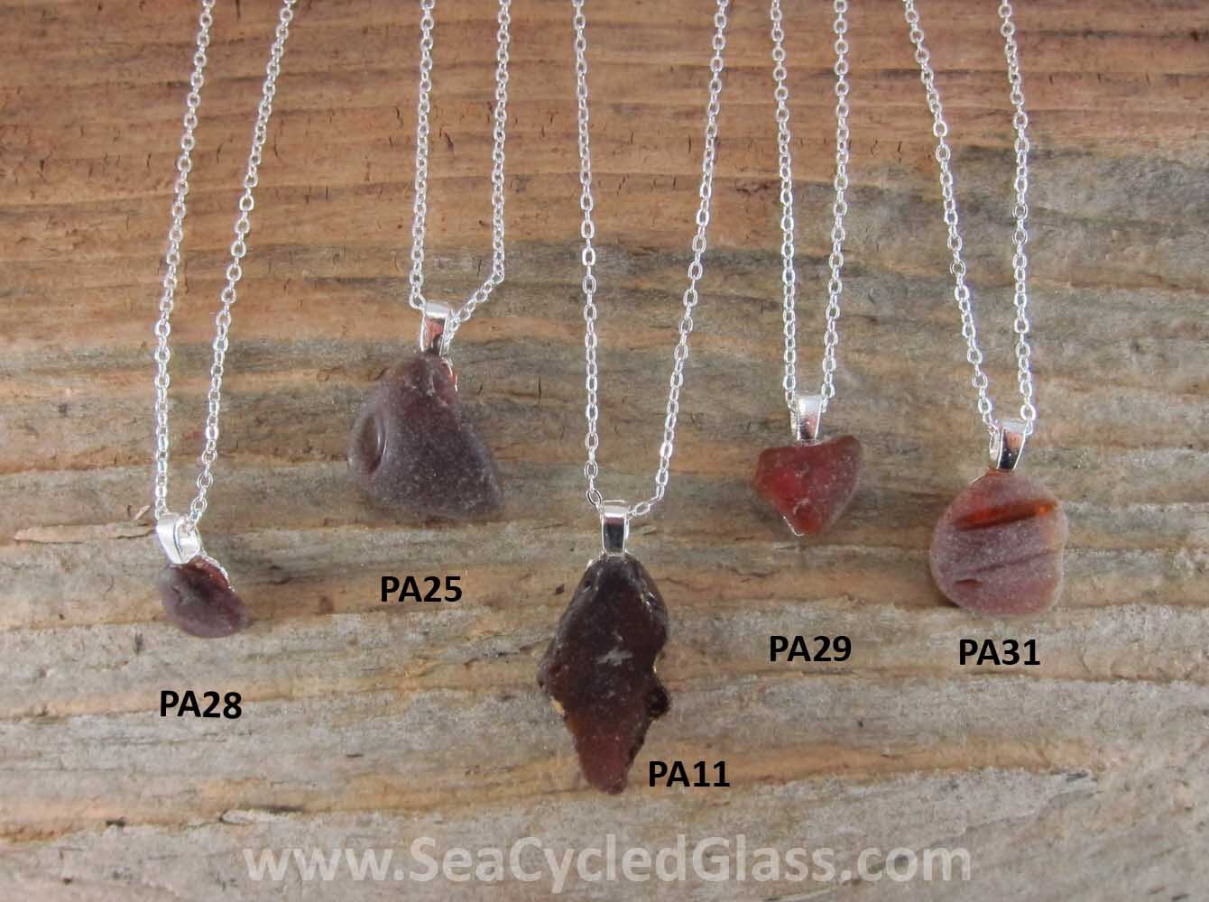 Shoreline Pendant - Nova Scotia South Shore amber sea glass with silverplate bail and 18" chain